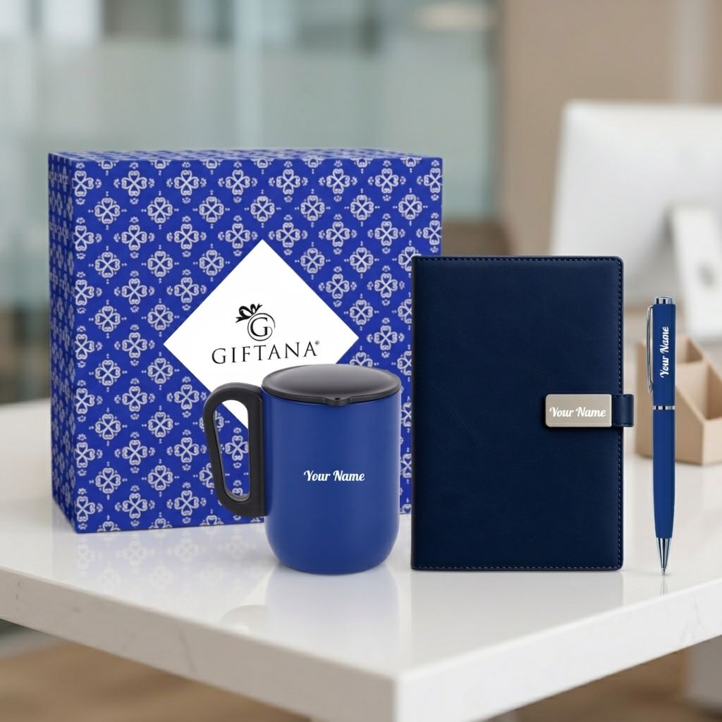 Personalized Coffee Mug Diary Pen Corporate Gift Set